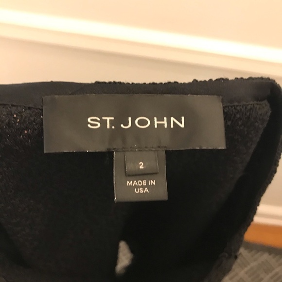 St. John Black Knit Pencil Skirt 2 - Picture 8 of 10